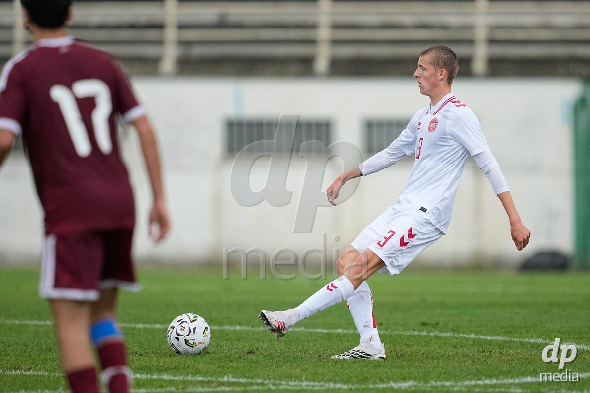 MEALHADA, PORTUGAL - SEPTEMBER 30: Teiz Hansen of Denmark during the International Friendly match between Denmark U17 and Qatar U17 at Estadio Municipal Dr. Americo Couto on September 30, 2026 in Mealhada, Portugal.