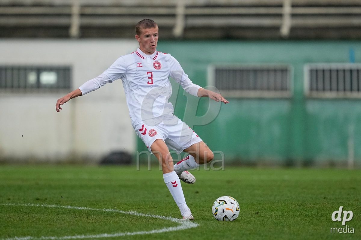MEALHADA, PORTUGAL - SEPTEMBER 30: Teiz Hansen of Denmark during the International Friendly match between Denmark U17 and Qatar U17 at Estadio Municipal Dr. Americo Couto on September 30, 2026 in Mealhada, Portugal.