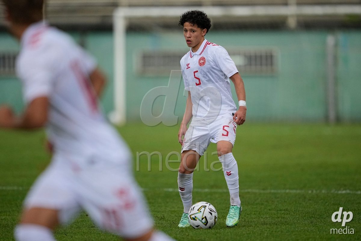 MEALHADA, PORTUGAL - SEPTEMBER 30: Liam Coronado of Denmark during the International Friendly match between Denmark U17 and Qatar U17 at Estadio Municipal Dr. Americo Couto on September 30, 2026 in Mealhada, Portugal.