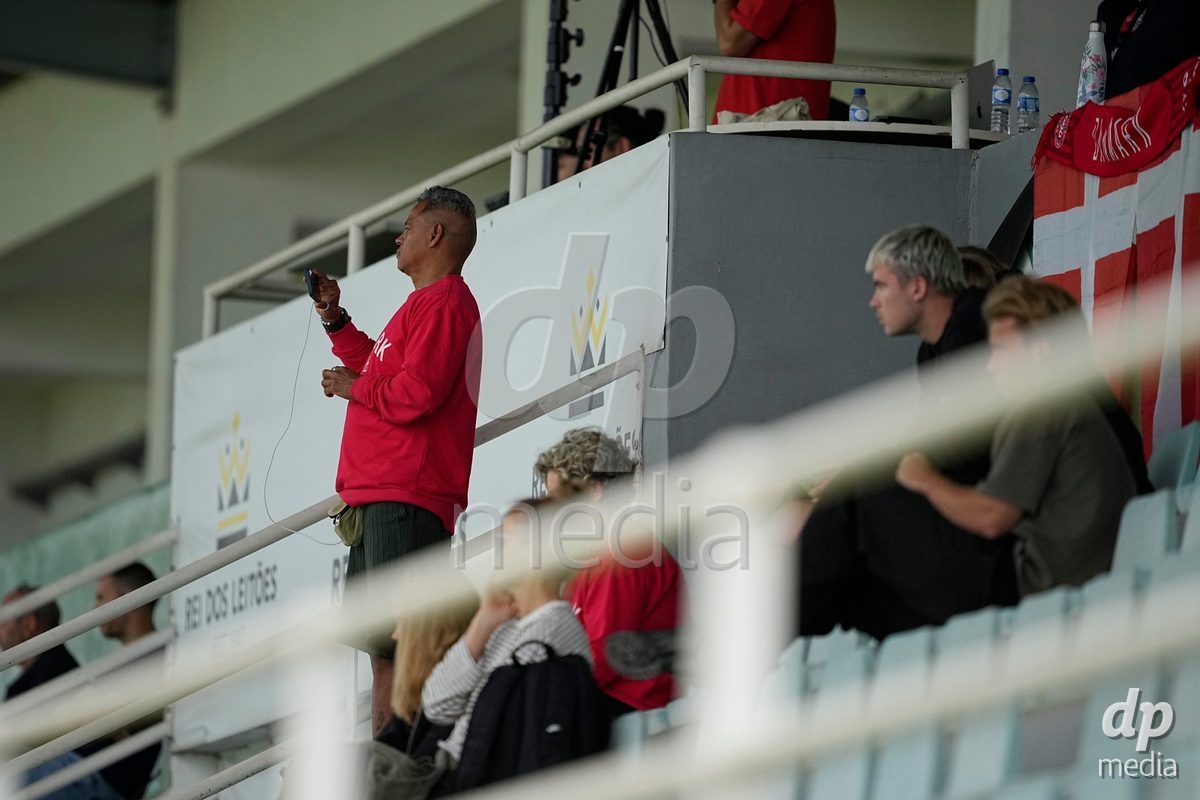MEALHADA, PORTUGAL - SEPTEMBER 30: Denmark fans during the International Friendly match between Denmark U17 and Qatar U17 at Estadio Municipal Dr. Americo Couto on September 30, 2026 in Mealhada, Portugal.