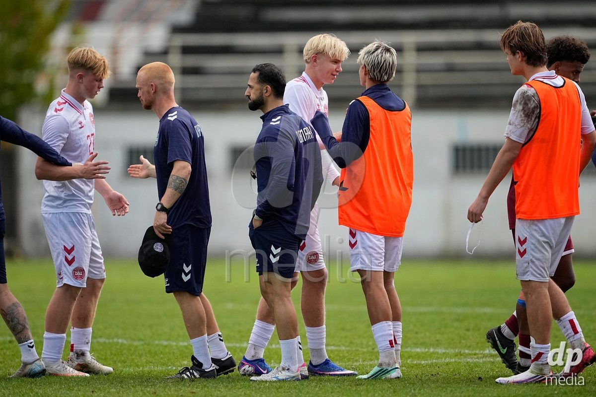 MEALHADA, PORTUGAL - SEPTEMBER 30: Denmark team after the International Friendly match between Denmark U17 and Qatar U17 at Estadio Municipal Dr. Americo Couto on September 30, 2026 in Mealhada, Portugal.