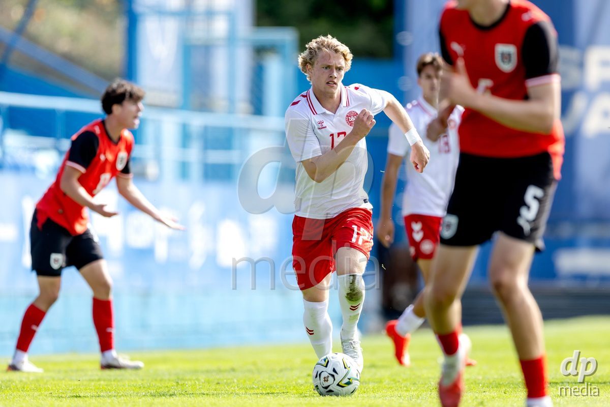 VIZELA, PORTUGAL - SEPTEMBER 30: William Thomsen of Denmark U19 during the International Friendly match between Denmark U19 and Austria U19 at Estadio FC Vizela on September 30, 2026 in Vizela, Portugal