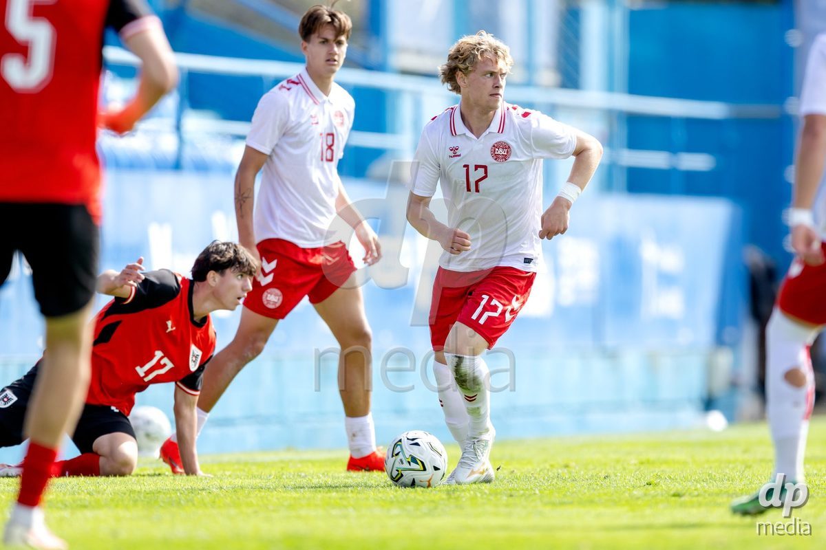 VIZELA, PORTUGAL - SEPTEMBER 30: William Thomsen of Denmark U19 during the International Friendly match between Denmark U19 and Austria U19 at Estadio FC Vizela on September 30, 2026 in Vizela, Portugal