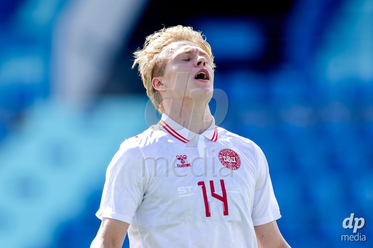 VIZELA, PORTUGAL - SEPTEMBER 30: Adam Kleis Kristoffersen of Denmark U19 during the International Friendly match between Denmark U19 and Austria U19 at Estadio FC Vizela on September 30, 2026 in Vizela, Portugal