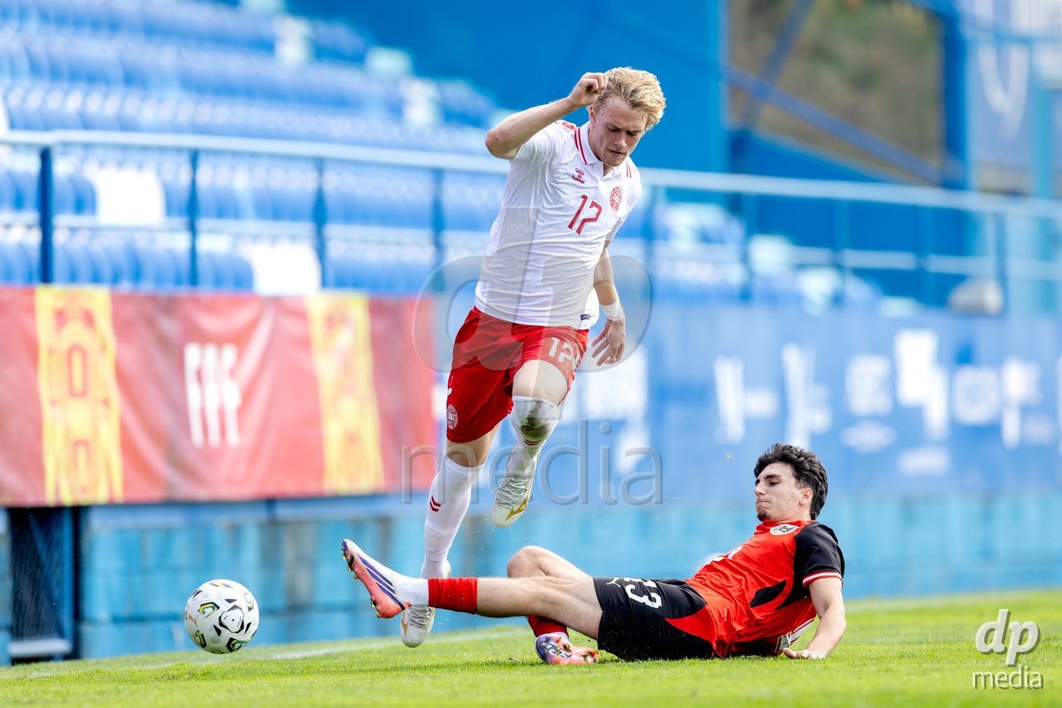 VIZELA, PORTUGAL - SEPTEMBER 30: William Thomsen of Denmark U19, o13 during the International Friendly match between Denmark U19 and Austria U19 at Estadio FC Vizela on September 30, 2026 in Vizela, Portugal