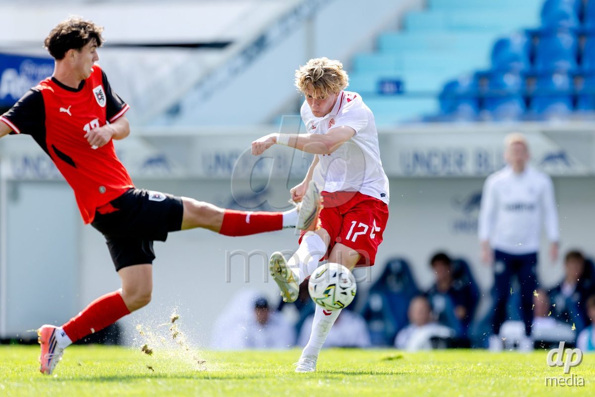 VIZELA, PORTUGAL - SEPTEMBER 30: William Thomsen of Denmark U19 during the International Friendly match between Denmark U19 and Austria U19 at Estadio FC Vizela on September 30, 2026 in Vizela, Portugal