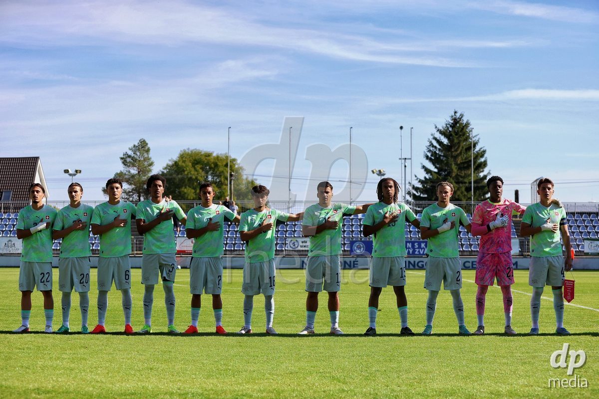 SENEC, SLOVAKIA - OCTOBER 1:  Switzerland of team photo International Friendly football match between Slovakia U19 and Switzerland U19 at NTC Senec on October on 1st October 2026 in Senec, Slovakia.