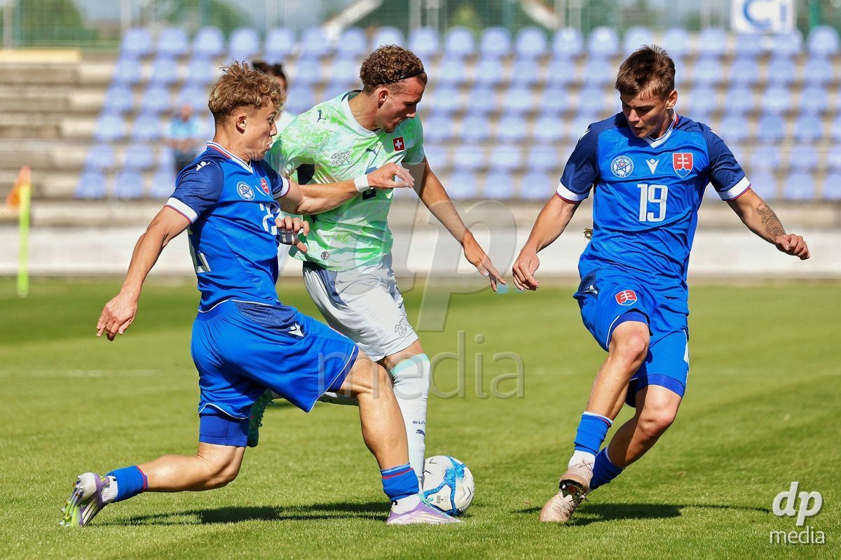 SENEC, SLOVAKIA - OCTOBER 1: Marco Correia Lopes Lebre 2 of Switzerland controls the ball during the International Friendly football match between Slovakia U19 and Switzerland U19 at NTC Senec on October on 1st October 2026 in Senec, Slovakia.