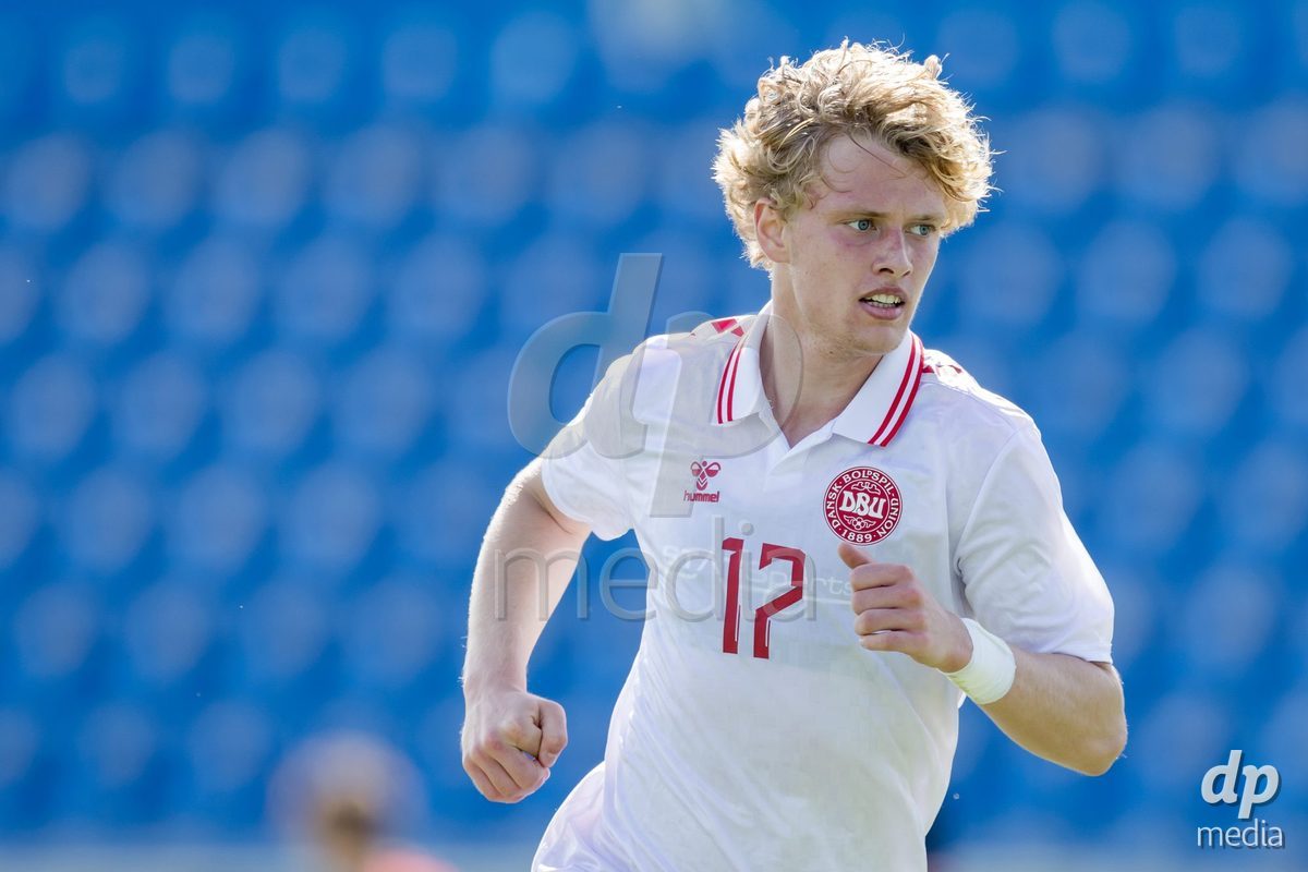 VIZELA, PORTUGAL - SEPTEMBER 30: William Thomsen of Denmark U19 during the International Friendly match between Denmark U19 and Austria U19 at Estadio FC Vizela on September 30, 2026 in Vizela, Portugal
