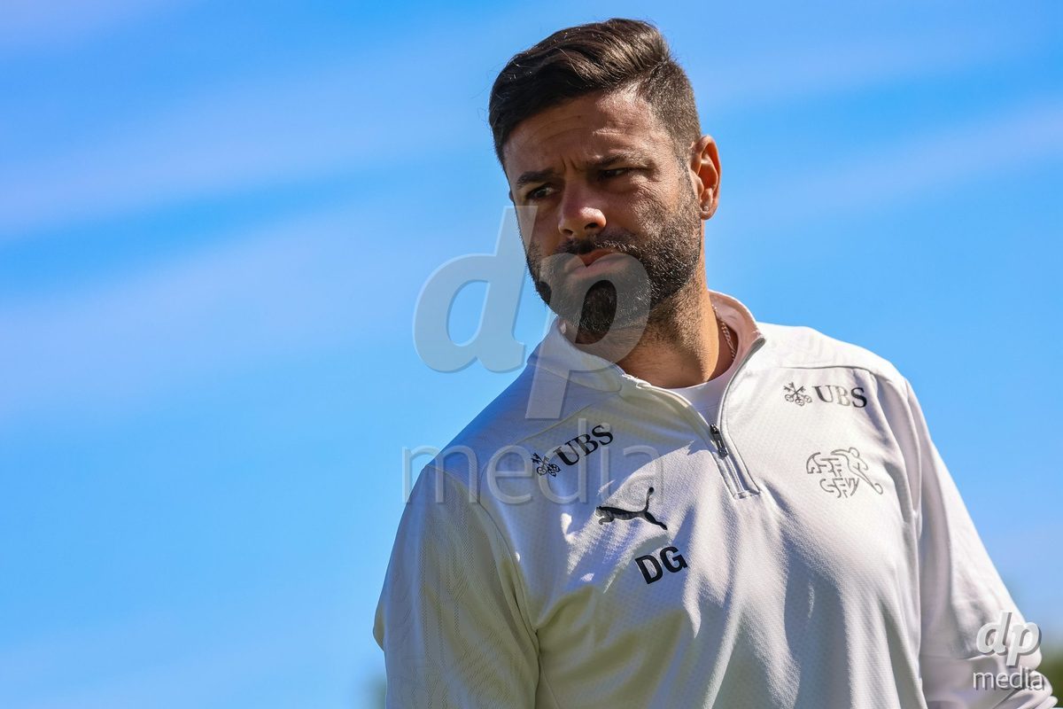 SENEC, SLOVAKIA - OCTOBER 1: of Switzerland crew members inspection the International Friendly football match between Slovakia U19 and Switzerland U19 at NTC Senec on October on 1st October 2026 in Senec, Slovakia.