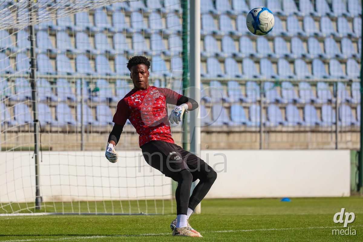 SENEC, SLOVAKIA - OCTOBER 1: of Switzerland team warm-up the International Friendly football match between Slovakia U19 and Switzerland U19 at NTC Senec on October on 1st October 2026 in Senec, Slovakia.
