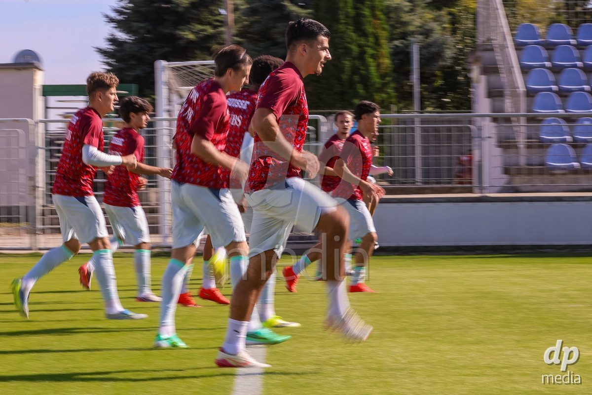 SENEC, SLOVAKIA - OCTOBER 1: of Switzerland team warm-up the International Friendly football match between Slovakia U19 and Switzerland U19 at NTC Senec on October on 1st October 2026 in Senec, Slovakia.