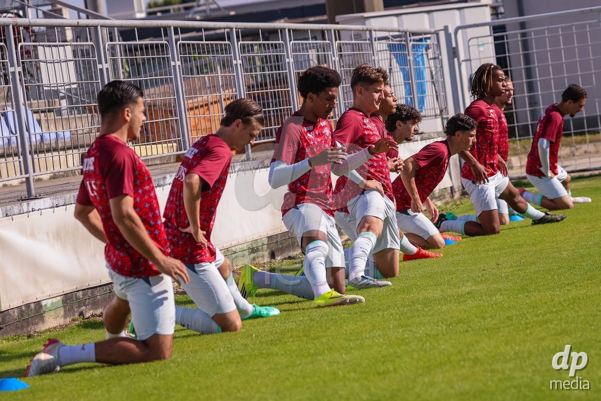SENEC, SLOVAKIA - OCTOBER 1: of Switzerland team warm-up the International Friendly football match between Slovakia U19 and Switzerland U19 at NTC Senec on October on 1st October 2026 in Senec, Slovakia.