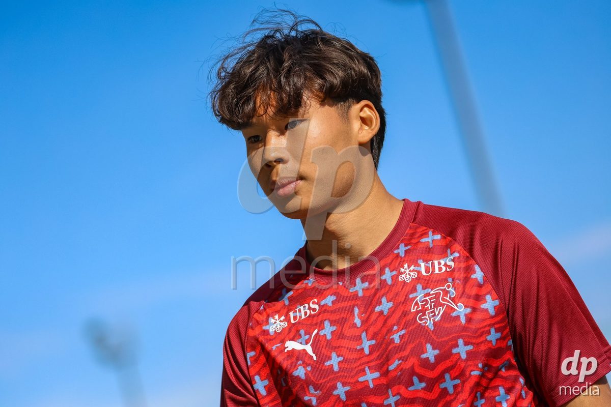 SENEC, SLOVAKIA - OCTOBER 1: of Switzerland team warm-up the International Friendly football match between Slovakia U19 and Switzerland U19 at NTC Senec on October on 1st October 2026 in Senec, Slovakia.