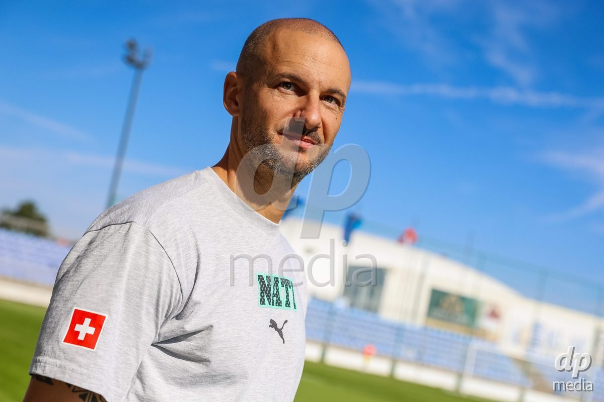 SENEC, SLOVAKIA - OCTOBER 1: of Switzerland coach Luigi Pisino International Friendly football match between Slovakia U19 and Switzerland U19 at NTC Senec on October on 1st October 2026 in Senec, Slovakia.