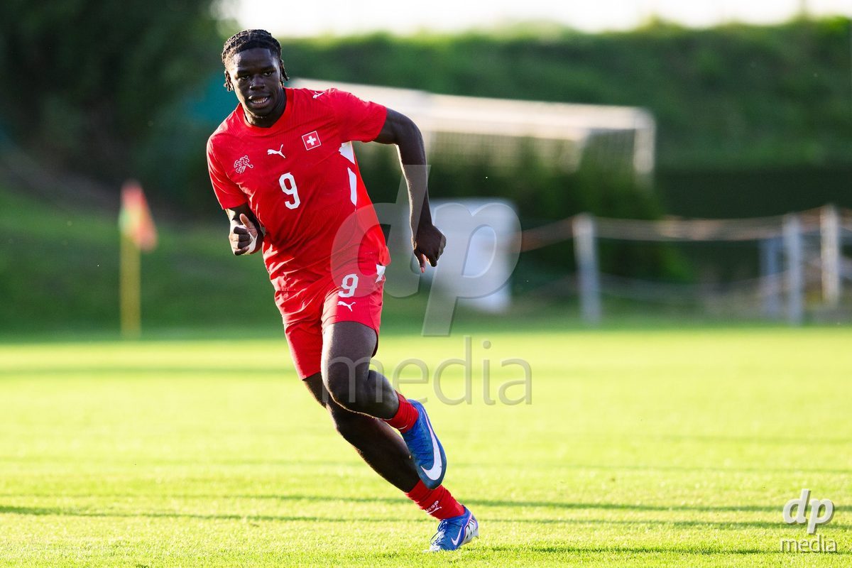 KOSMONSY, CZECH REPUBLIC - SEPTEMBER 30: Shedrach Ogbodu of Switzerland during the International Friendly match between Switzerland U18 and Greece U18 on September 30, 2026 in Kosmonsy, Czech Republic.