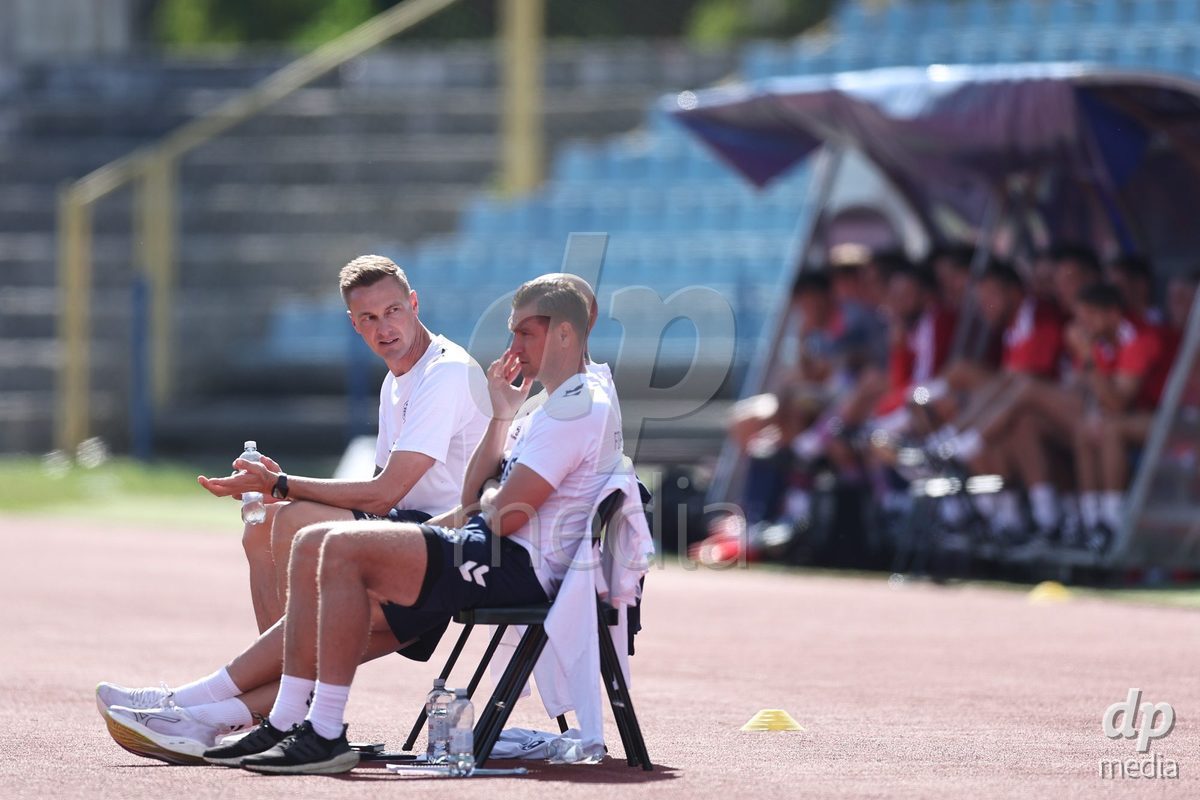 KARLOVAC, CROATIA - OCTOBER 2: Head Coach of Denmark Mads Lyng during the International Friendly match between Denmark U18 and Croatia U18 at Branko Cavlovic-Cavlek Stadium on October 2, 2026 in Karlovac, Croatia. Photo: Slavko Midzor/Pixsell/DP Media