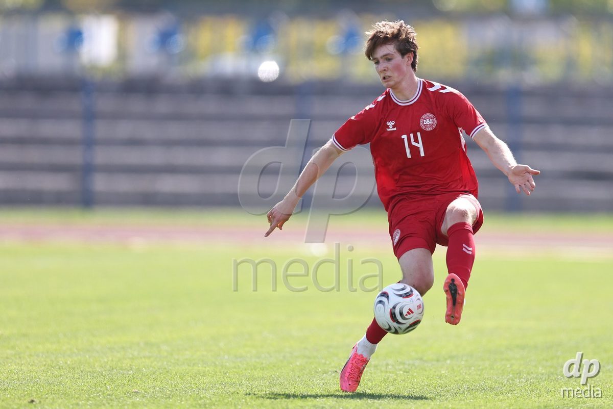 KARLOVAC, CROATIA - OCTOBER 2: Rilke Emil Meyling Thomsen of Denmark during the International Friendly match between Denmark U18 and Croatia U18 at Branko Cavlovic-Cavlek Stadium on October 2, 2026 in Karlovac, Croatia. Photo: Slavko Midzor/Pixsell/DP Media