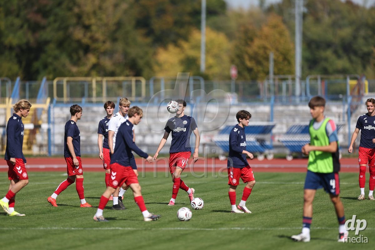 KARLOVAC, CROATIA - OCTOBER 2: Players of Denmark during the International Friendly match between Denmark U18 and Croatia U18 at Branko Cavlovic-Cavlek Stadium on October 2, 2026 in Karlovac, Croatia. Photo: Slavko Midzor/Pixsell/DP Media