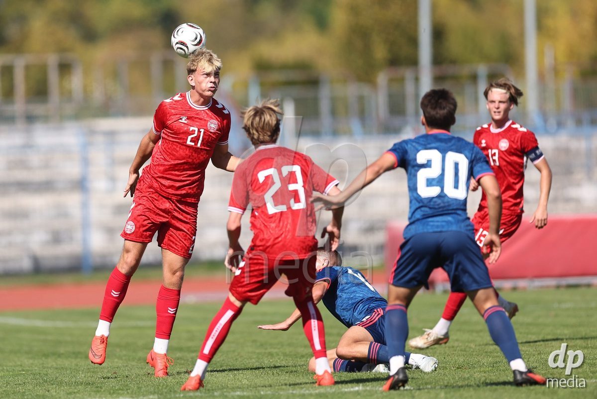 KARLOVAC, CROATIA - OCTOBER 2: William Laugesen of Denmark during the International Friendly match between Denmark U18 and Croatia U18 at Branko Cavlovic-Cavlek Stadium on October 2, 2026 in Karlovac, Croatia. Photo: Slavko Midzor/Pixsell/DP Media