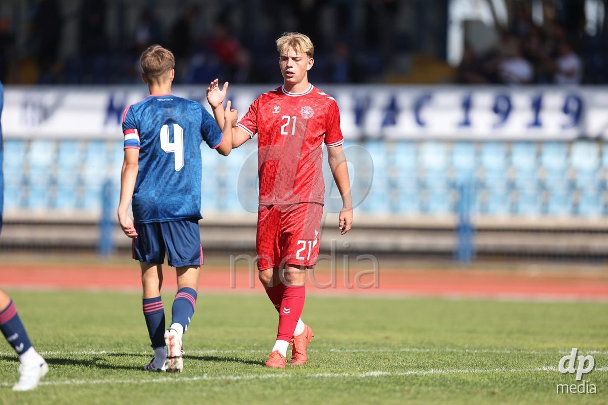 KARLOVAC, CROATIA - OCTOBER 2: William Laugesen during the International Friendly match between Denmark U18 and Croatia U18 at Branko Cavlovic-Cavlek Stadium on October 2, 2026 in Karlovac, Croatia. Photo: Slavko Midzor/Pixsell/DP Media