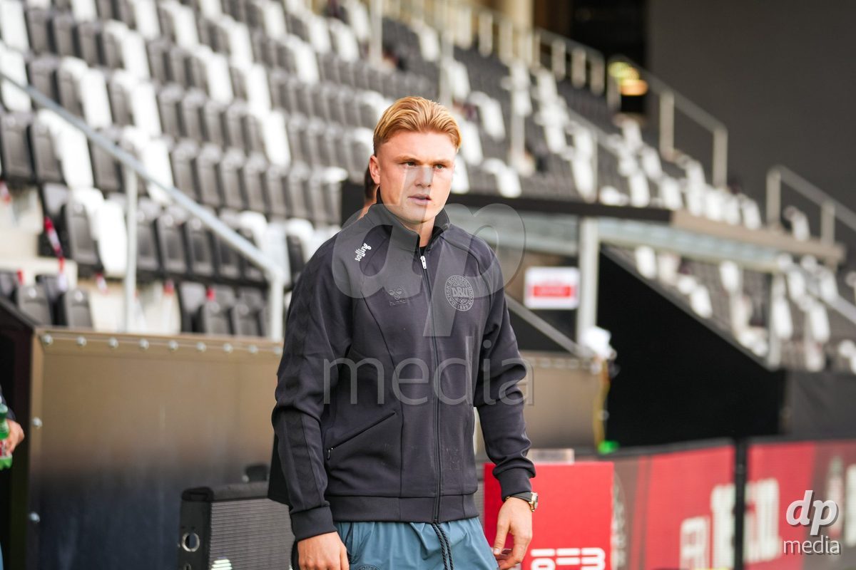 VIENNA, AUSTRIA - OCTOBER 2: UEFA European Qualifiers match between Austria U21 and Denmark U21 at Wiener Sport-Club Stadion on October 2, 2026 in Vienna, Austria.