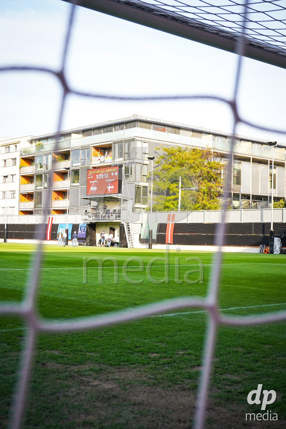 VIENNA, AUSTRIA - OCTOBER 2: Wiener Sport-Club Stadium during the UEFA European Qualifiers match between Austria U21 and Denmark U21 at Wiener Sport-Club Stadion on October 2, 2026 in Vienna, Austria.