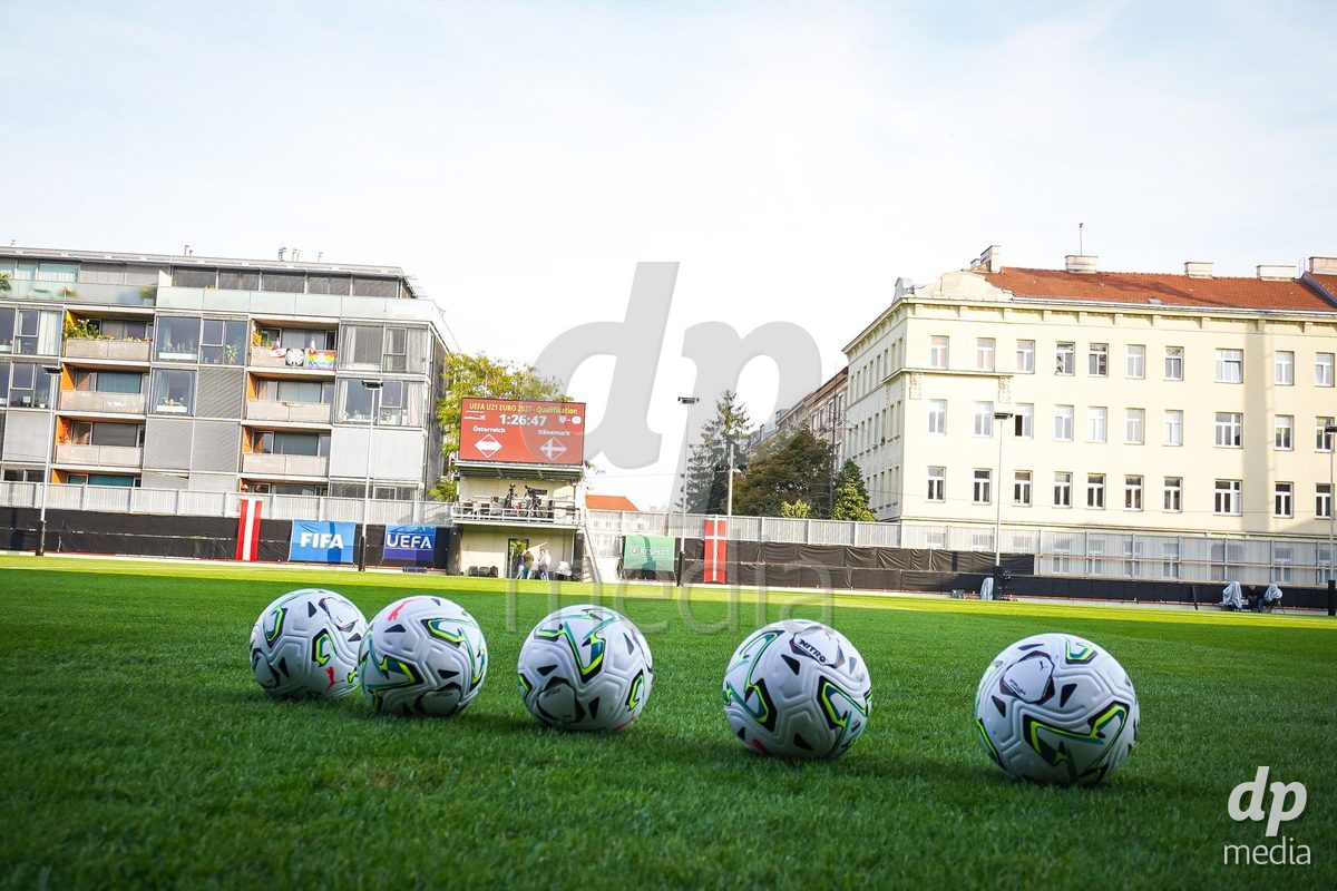 VIENNA, AUSTRIA - OCTOBER 2: Wiener Sport-Club Stadium during the UEFA European Qualifiers match between Austria U21 and Denmark U21 at Wiener Sport-Club Stadion on October 2, 2026 in Vienna, Austria.