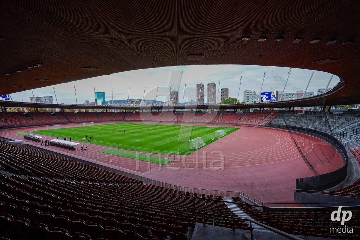 ZURICH, SWITZERLAND - OCTOBER 2: General view inside the stadium prior to the AXA Women's Super League match between GC Frauenfussball and FC Zurich at Letzigrund on October 2, 2026 in Zurich, Switzerland.