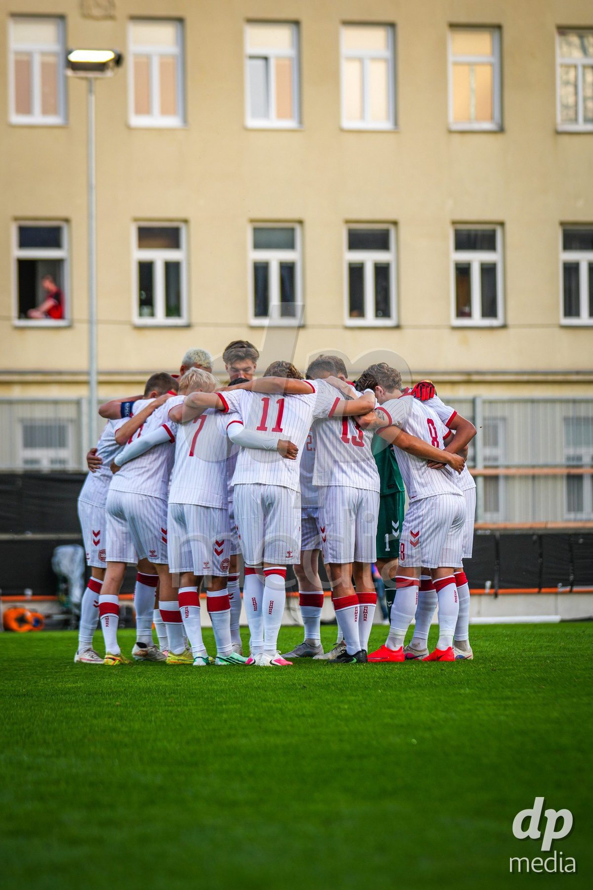 VIENNA, AUSTRIA - OCTOBER 2: Team photo Denmark during the UEFA European Qualifiers match between Austria U21 and Denmark U21 at Wiener Sport-Club Stadion on October 2, 2026 in Vienna, Austria.