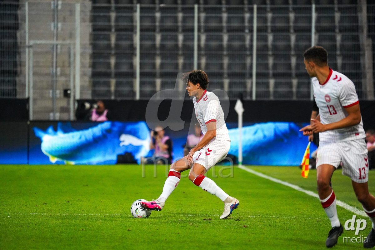 VIENNA, AUSTRIA - OCTOBER 2: Tobias Storm (Dänemark U21, 3) during the UEFA European Qualifiers match between Austria U21 and Denmark U21 at Wiener Sport-Club Stadion on October 2, 2026 in Vienna, Austria.