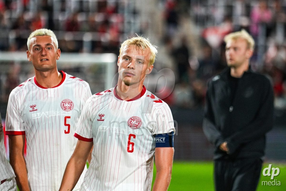 VIENNA, AUSTRIA - OCTOBER 2: Oscar Hojlund (Dänemark U21, 6) during the UEFA European Qualifiers match between Austria U21 and Denmark U21 at Wiener Sport-Club Stadion on October 2, 2026 in Vienna, Austria.