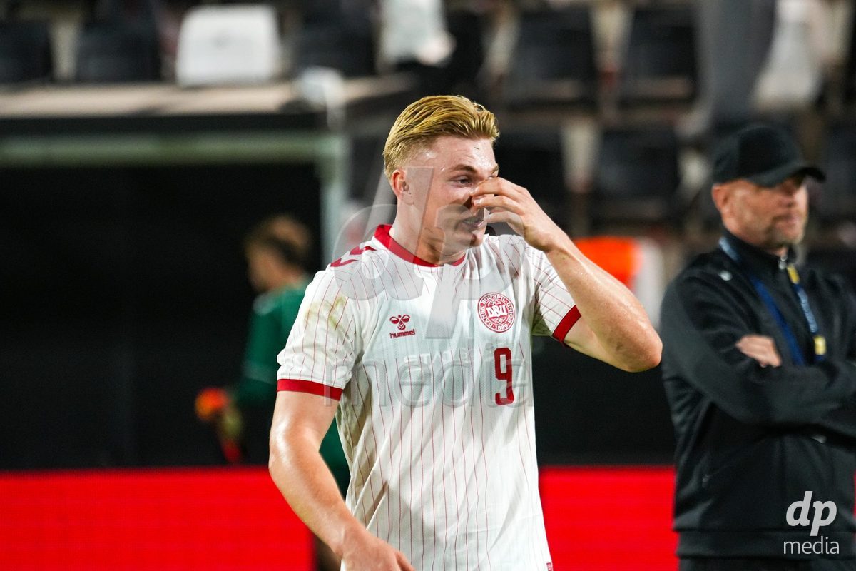 VIENNA, AUSTRIA - OCTOBER 2: Conrad Harder (Dänemark U21, 9) during the UEFA European Qualifiers match between Austria U21 and Denmark U21 at Wiener Sport-Club Stadion on October 2, 2026 in Vienna, Austria.