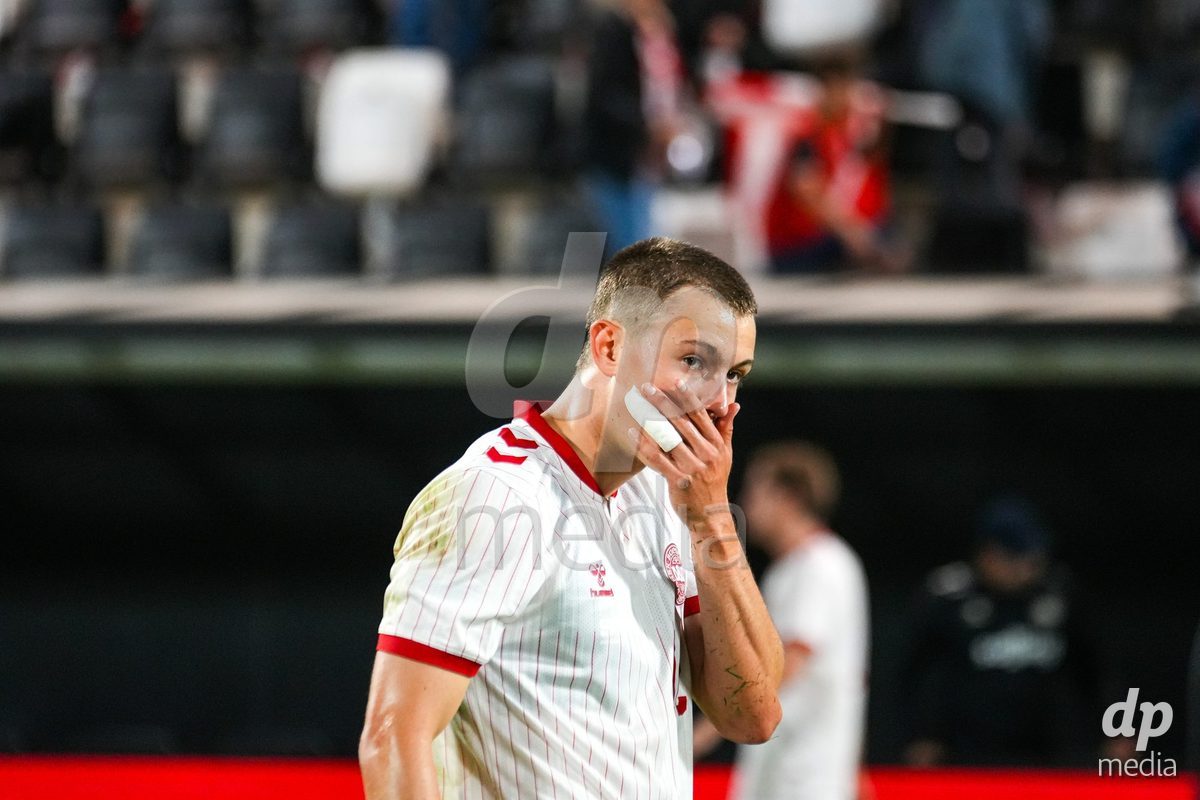 VIENNA, AUSTRIA - OCTOBER 2: Lasse Flo (Dänemark U21, 12) during the UEFA European Qualifiers match between Austria U21 and Denmark U21 at Wiener Sport-Club Stadion on October 2, 2026 in Vienna, Austria.