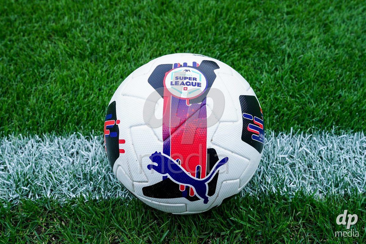 ZURICH, SWITZERLAND - OCTOBER 2: General view pitchside with the official matchball (AXA sponsor) inside the stadium prior to the AXA Women's Super League match between GC Frauenfussball and FC Zurich at Letzigrund on October 2, 2026 in Zurich, Switzerland.