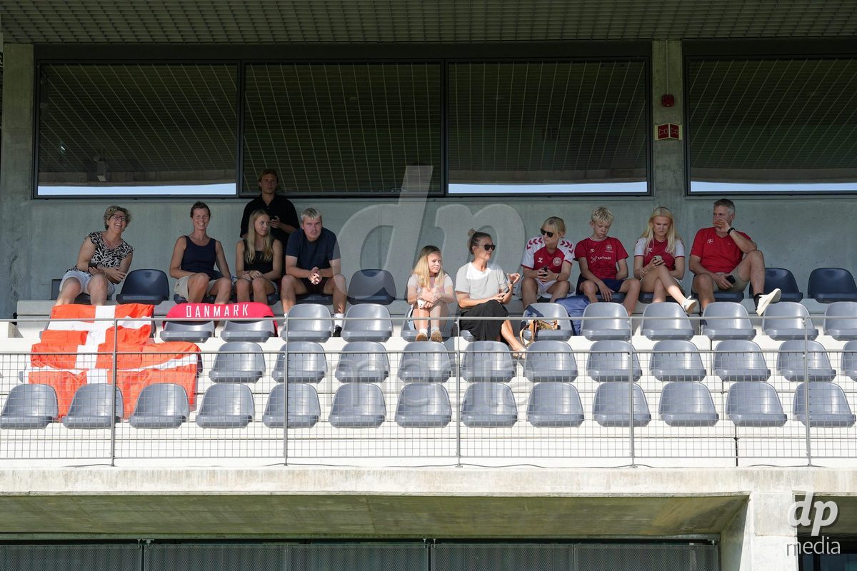 CANTAHEDE, PORTUGAL- OCTOBER 3: Denmark fans during the International Friendly match between Denmark U17 and Saudi Arabia U17 at Complexo Desportivo de Cantanhede on October 3, 2026 in Cantanhede, Portugal.