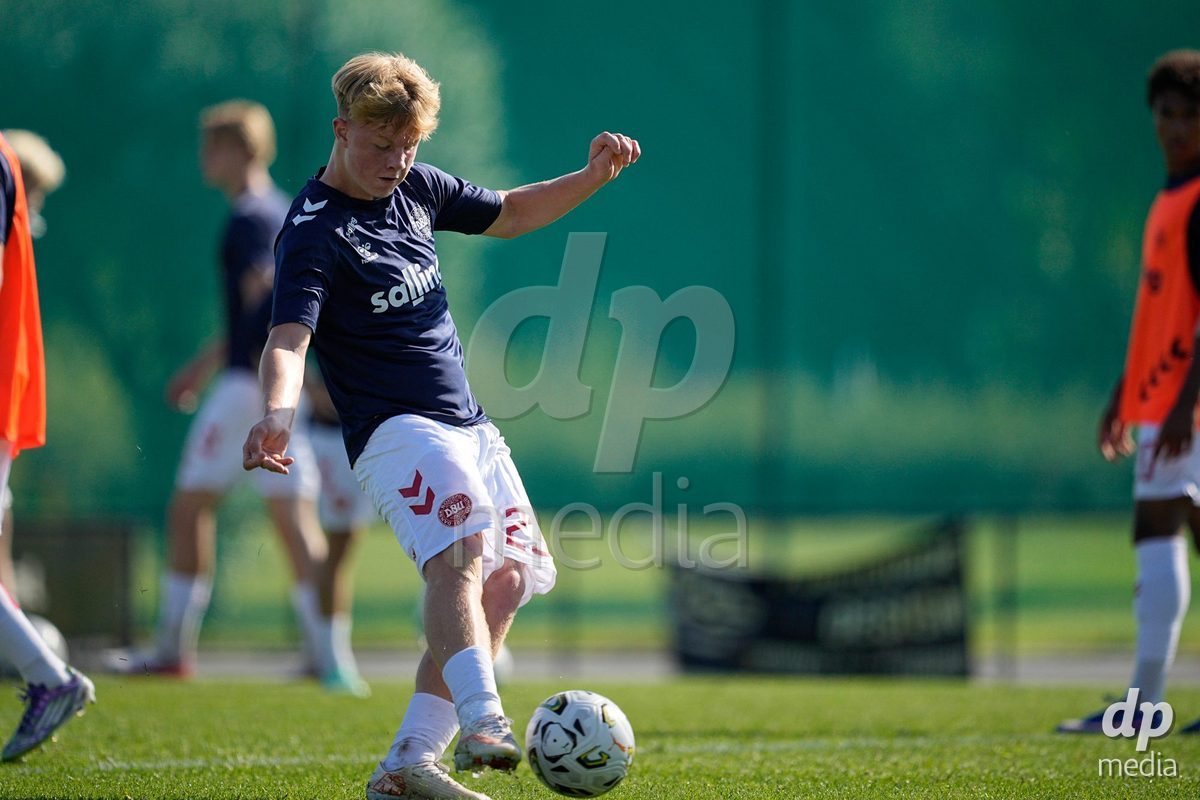 CANTAHEDE, PORTUGAL- OCTOBER 3: Niiklas Daae of Denmark during the International Friendly match between Denmark U17 and Saudi Arabia U17 at Complexo Desportivo de Cantanhede on October 3, 2026 in Cantanhede, Portugal.