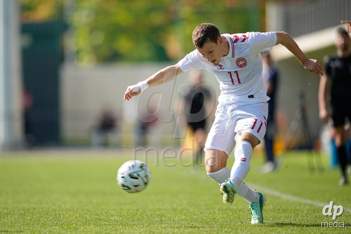 CANTAHEDE, PORTUGAL- OCTOBER 3: Louie Heriba of Denmark during the International Friendly match between Denmark U17 and Saudi Arabia U17 at Complexo Desportivo de Cantanhede on October 3, 2026 in Cantanhede, Portugal.