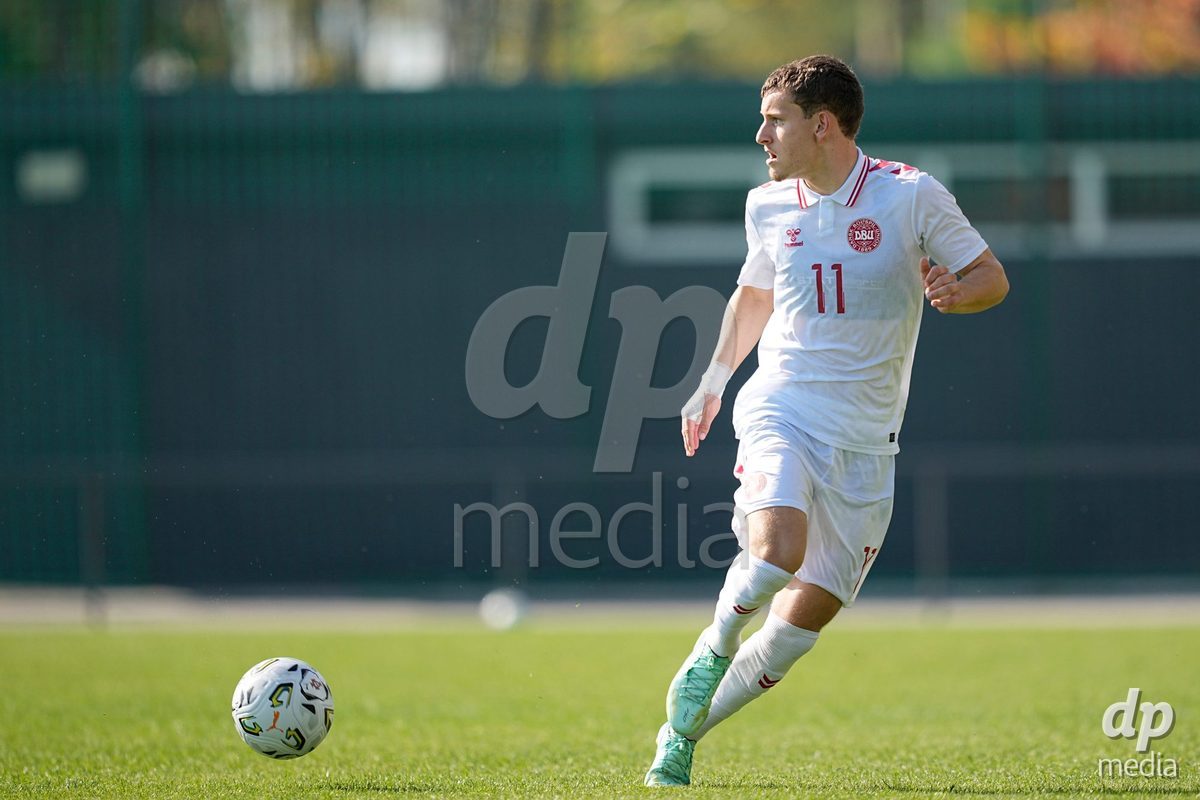 CANTAHEDE, PORTUGAL- OCTOBER 3: Louie Heriba of Denmark during the International Friendly match between Denmark U17 and Saudi Arabia U17 at Complexo Desportivo de Cantanhede on October 3, 2026 in Cantanhede, Portugal.
