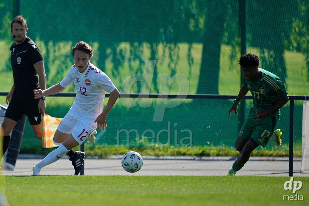 CANTAHEDE, PORTUGAL- OCTOBER 3: Adam Roesen of Denmark during the International Friendly match between Denmark U17 and Saudi Arabia U17 at Complexo Desportivo de Cantanhede on October 3, 2026 in Cantanhede, Portugal.