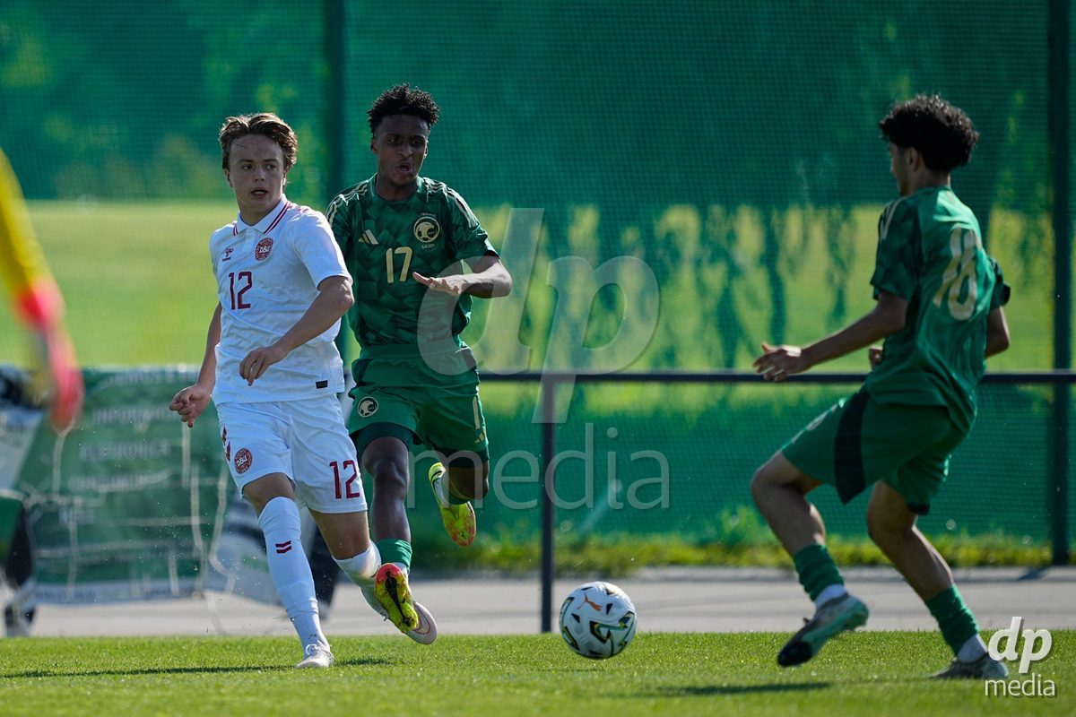 CANTAHEDE, PORTUGAL- OCTOBER 3: Adam Roesen of Denmark during the International Friendly match between Denmark U17 and Saudi Arabia U17 at Complexo Desportivo de Cantanhede on October 3, 2026 in Cantanhede, Portugal.