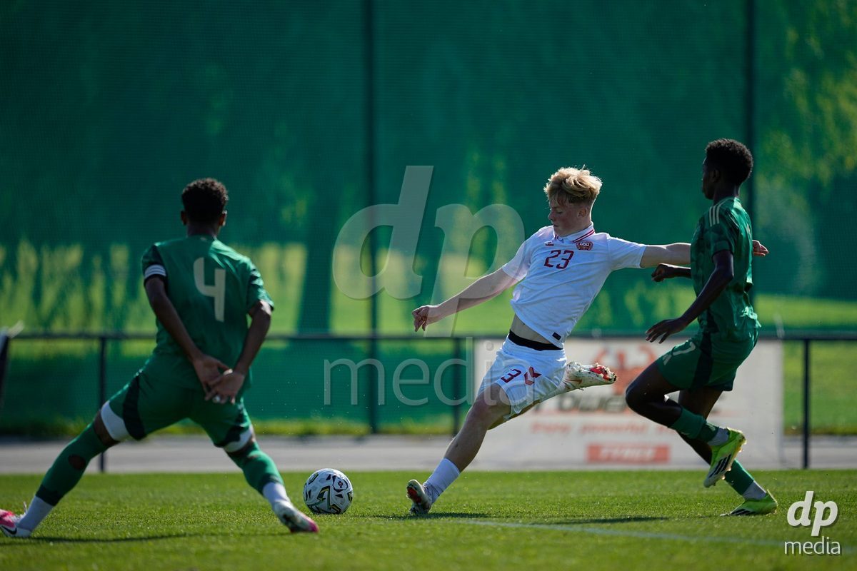 CANTAHEDE, PORTUGAL- OCTOBER 3: Niiklas Daae of Denmark during the International Friendly match between Denmark U17 and Saudi Arabia U17 at Complexo Desportivo de Cantanhede on October 3, 2026 in Cantanhede, Portugal.