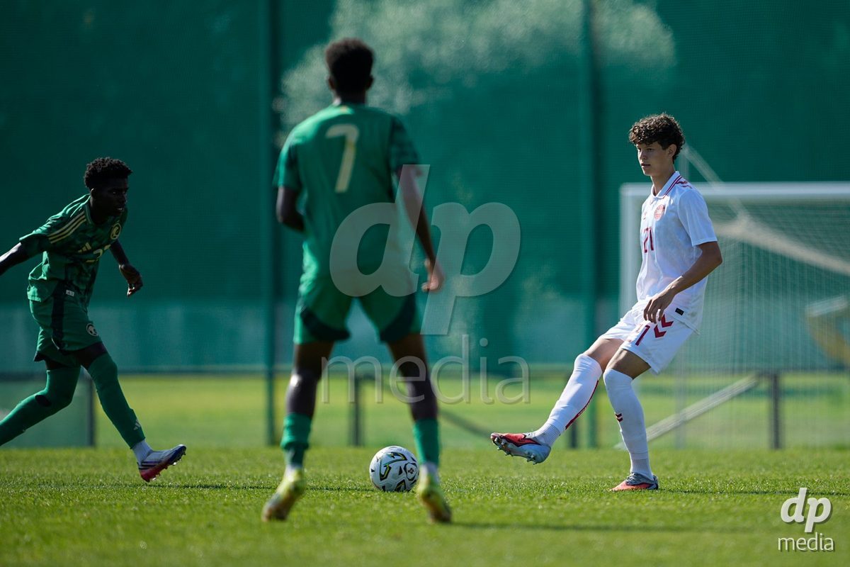 CANTAHEDE, PORTUGAL- OCTOBER 3: Patrick Puggaard of Denmark during the International Friendly match between Denmark U17 and Saudi Arabia U17 at Complexo Desportivo de Cantanhede on October 3, 2026 in Cantanhede, Portugal.