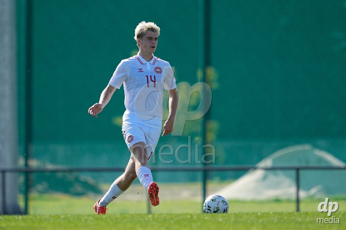 CANTAHEDE, PORTUGAL- OCTOBER 3: Oskar Lauridsen of Denmark during the International Friendly match between Denmark U17 and Saudi Arabia U17 at Complexo Desportivo de Cantanhede on October 3, 2026 in Cantanhede, Portugal.