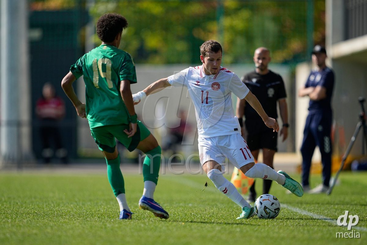 CANTAHEDE, PORTUGAL- OCTOBER 3: Louie Heriba of Denmark during the International Friendly match between Denmark U17 and Saudi Arabia U17 at Complexo Desportivo de Cantanhede on October 3, 2026 in Cantanhede, Portugal.