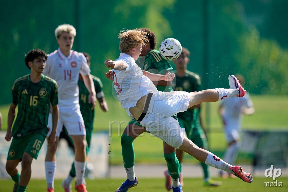 CANTAHEDE, PORTUGAL- OCTOBER 3: Tristan Thomsen of Denmark during the International Friendly match between Denmark U17 and Saudi Arabia U17 at Complexo Desportivo de Cantanhede on October 3, 2026 in Cantanhede, Portugal.