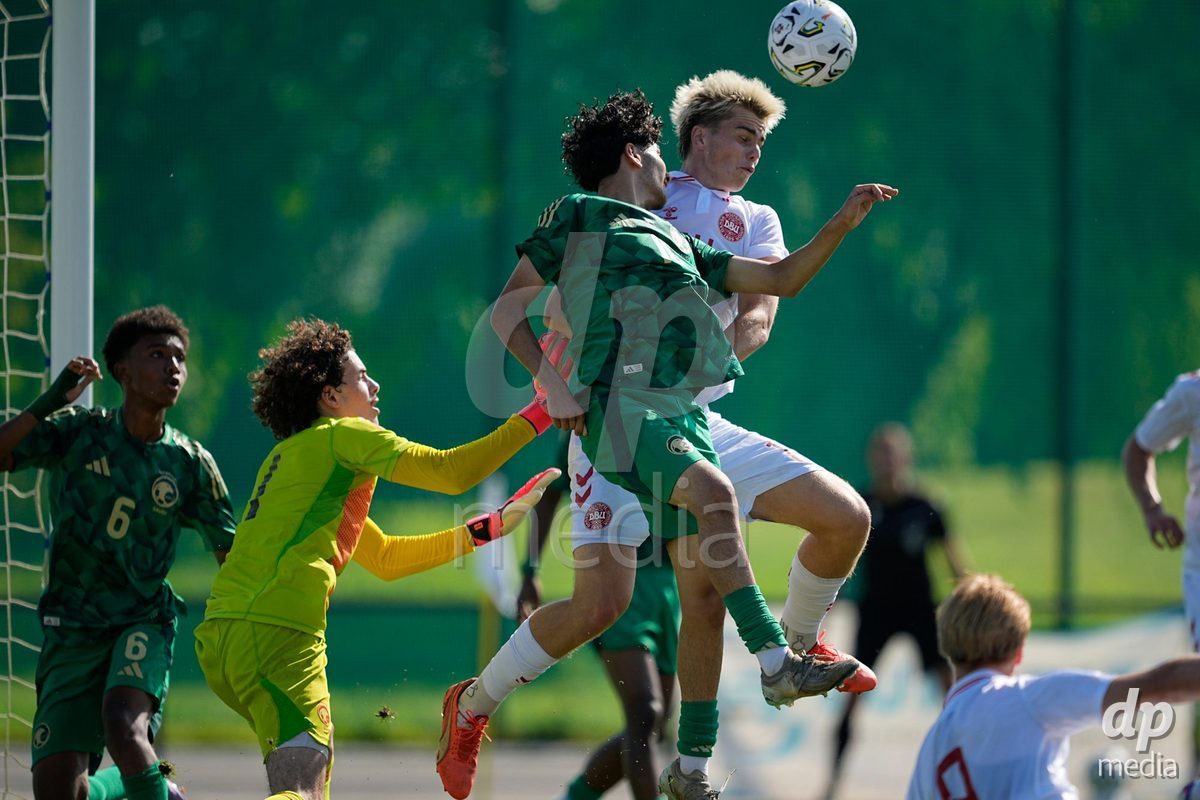 CANTAHEDE, PORTUGAL- OCTOBER 3: Jeppe Scheler of Denmark during the International Friendly match between Denmark U17 and Saudi Arabia U17 at Complexo Desportivo de Cantanhede on October 3, 2026 in Cantanhede, Portugal.