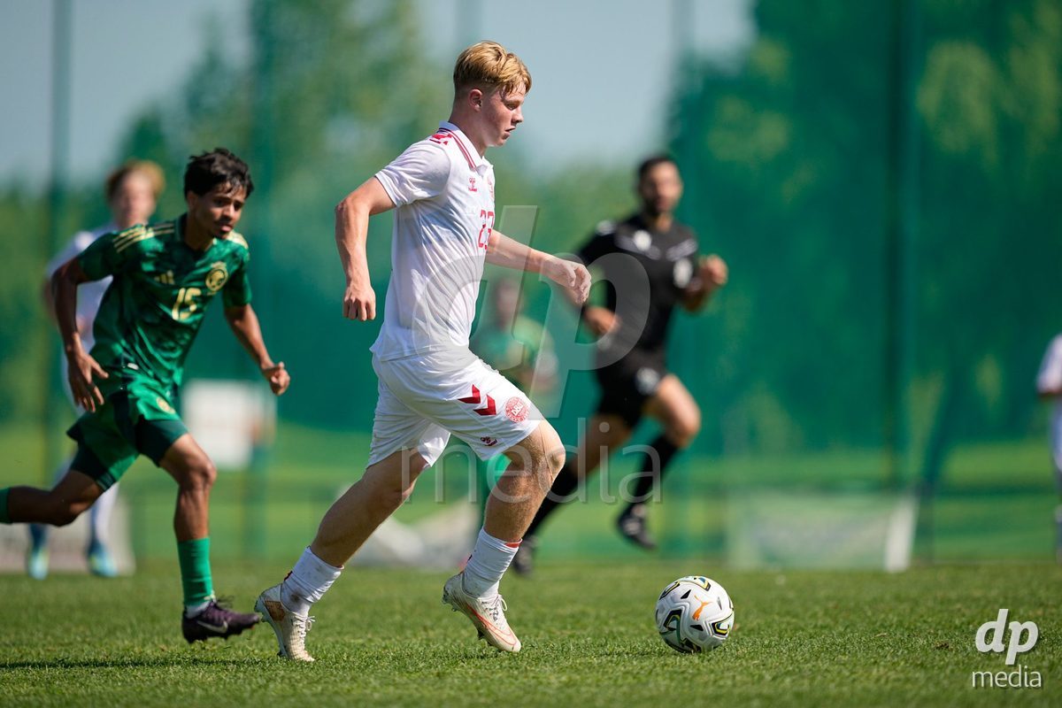 CANTAHEDE, PORTUGAL- OCTOBER 3: Niiklas Daae of Denmark during the International Friendly match between Denmark U17 and Saudi Arabia U17 at Complexo Desportivo de Cantanhede on October 3, 2026 in Cantanhede, Portugal.