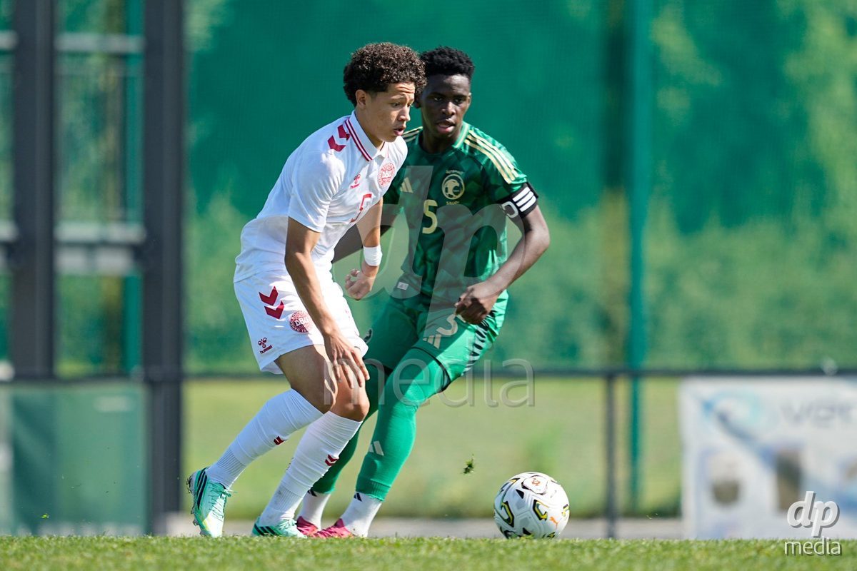 CANTAHEDE, PORTUGAL- OCTOBER 3: Liam Coronado of Denmark during the International Friendly match between Denmark U17 and Saudi Arabia U17 at Complexo Desportivo de Cantanhede on October 3, 2026 in Cantanhede, Portugal.