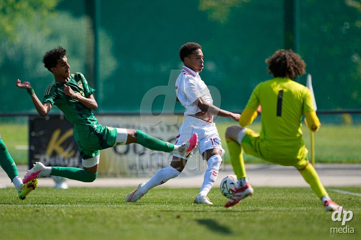 CANTAHEDE, PORTUGAL- OCTOBER 3: Anton Christiansen of Denmark during the International Friendly match between Denmark U17 and Saudi Arabia U17 at Complexo Desportivo de Cantanhede on October 3, 2026 in Cantanhede, Portugal.